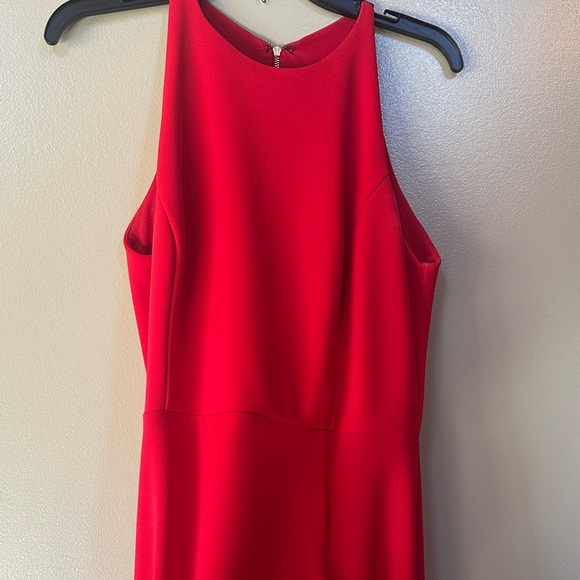 Chic Red Ruffled Prom Dress - Picture 4 of 8